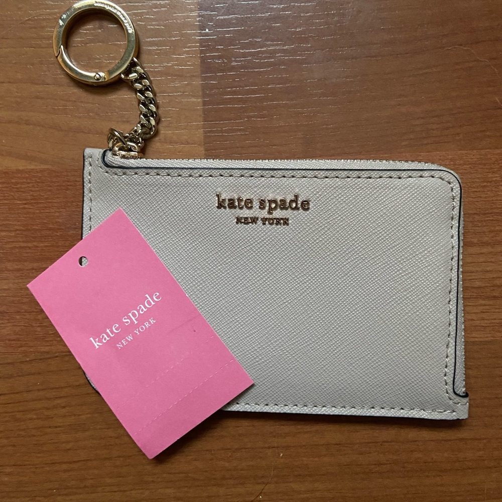 Kate spade medium I zip card holder NWT